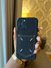 Load image into Gallery viewer, Denim card slot case (BLACK)