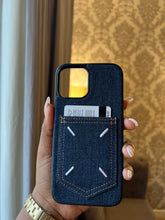 Load image into Gallery viewer, Denim card slot case (BLUE )