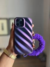 Load image into Gallery viewer, Purple 3D wave case with holder