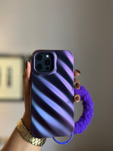 Load image into Gallery viewer, Purple 3D wave case with holder