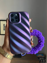 Load image into Gallery viewer, Purple 3D wave case with holder