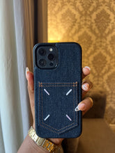 Load image into Gallery viewer, Denim card slot case (BLUE )