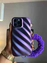 Load image into Gallery viewer, Purple 3D wave case with holder