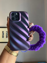 Load image into Gallery viewer, Purple 3D wave case with holder