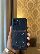 Load image into Gallery viewer, Denim card slot case (BLACK)