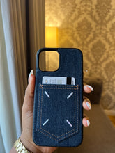 Load image into Gallery viewer, Denim card slot case (BLUE )