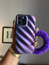 Load image into Gallery viewer, Purple 3D wave case with holder