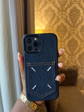 Load image into Gallery viewer, Denim card slot case (BLUE )