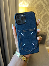 Load image into Gallery viewer, Denim card slot case (BLUE )