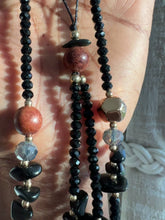 Load and play video in Gallery viewer, Gorgeous Long beaded Charms ( Black  mixed with brown beads )