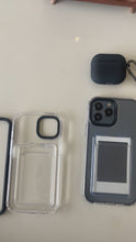 Load and play video in Gallery viewer, Black Transparent protective card slot case