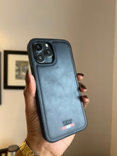 Load image into Gallery viewer, LUXURY LEATHER PHONECASE (DARK NAVY BLUE)