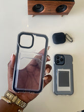 Load image into Gallery viewer, Black Transparent protective card slot case