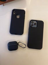 Load image into Gallery viewer, Black Liquid silicone 3 in 1 super protective case
