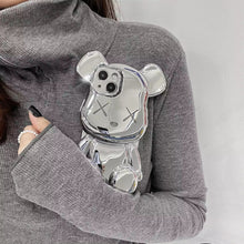 Load image into Gallery viewer, Luxury Silver Kaws silicone phone case