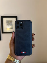 Load image into Gallery viewer, LUXURY LEATHER PHONECASE (DARK NAVY BLUE)