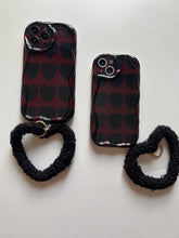 Load image into Gallery viewer, Black Love Heart Fuzzy Plush Heart  bracelet!