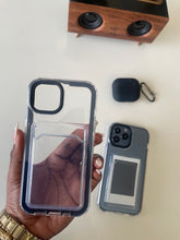 Load image into Gallery viewer, Black Transparent protective card slot case