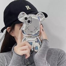 Load image into Gallery viewer, Luxury Silver Kaws silicone phone case