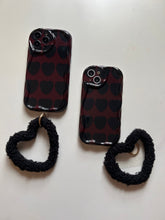 Load image into Gallery viewer, Black Love Heart Fuzzy Plush Heart  bracelet!