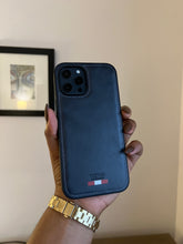 Load image into Gallery viewer, LUXURY LEATHER PHONECASE (DARK NAVY BLUE)