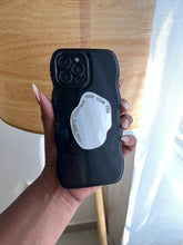Load image into Gallery viewer, Minimalist black grip case with mirror popsocket
