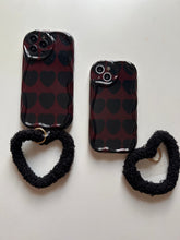 Load image into Gallery viewer, Black Love Heart Fuzzy Plush Heart  bracelet!