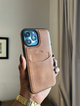 Load image into Gallery viewer, Leather card slot case( Light brown)