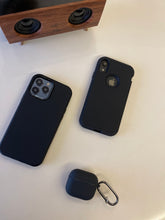 Load image into Gallery viewer, Black Liquid silicone 3 in 1 super protective case