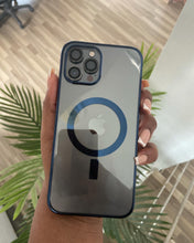 Load image into Gallery viewer, Blue  Transparent MagSafe phone case