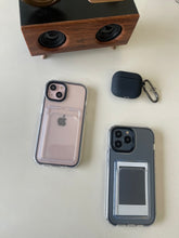 Load image into Gallery viewer, Black Transparent protective card slot case