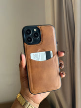 Load image into Gallery viewer, Leather card slot case( Light brown)