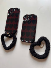 Load image into Gallery viewer, Black Love Heart Fuzzy Plush Heart  bracelet!