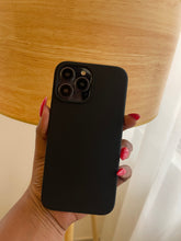 Load image into Gallery viewer, Black Premium silicone Phone case.