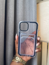 Load image into Gallery viewer, Black Transparent protective card slot case