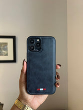 Load image into Gallery viewer, LUXURY LEATHER PHONECASE (DARK NAVY BLUE)