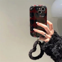 Load image into Gallery viewer, Black Love Heart Fuzzy Plush Heart  bracelet!