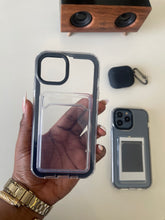 Load image into Gallery viewer, Black Transparent protective card slot case