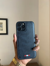 Load image into Gallery viewer, LUXURY LEATHER PHONECASE (DARK NAVY BLUE)