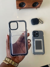 Load image into Gallery viewer, Black Transparent protective card slot case