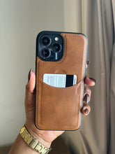 Load image into Gallery viewer, Leather card slot case( Light brown)