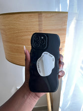 Load image into Gallery viewer, Minimalist black grip case with mirror popsocket