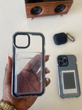 Load image into Gallery viewer, Black Transparent protective card slot case