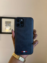 Load image into Gallery viewer, LUXURY LEATHER PHONECASE (DARK NAVY BLUE)