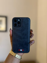 Load image into Gallery viewer, LUXURY LEATHER PHONECASE (DARK NAVY BLUE)