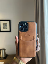 Load image into Gallery viewer, Leather card slot case( Light brown)