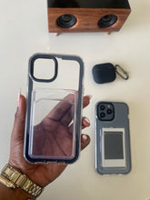 Load image into Gallery viewer, Black Transparent protective card slot case