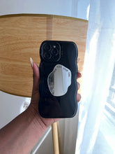 Load image into Gallery viewer, Minimalist black grip case with mirror popsocket