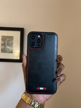 Load image into Gallery viewer, LUXURY LEATHER PHONECASE (BLACK)