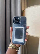 Load image into Gallery viewer, Black Transparent protective card slot case